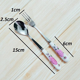 Mua THÌA DĨA INOX CÁN SỨ CAO CẤP DÀI 15CM