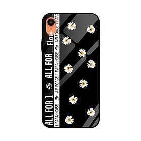 Ốp lưng kính cường lực cho iPhone Xr Nền Hoa Cúc x Air - Hàng Chính Hãng