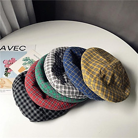 Nón Beret Ca Rô Phong Cách Cổ Điển Thanh Lịch Dành Cho Nữ