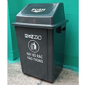 Mua THÙNG RÁC NHỰA NẮP LẬT 40 LÍT KENZIO - Xanh và Xám Đen