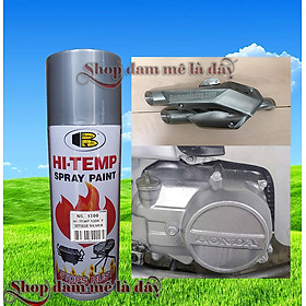 Mua Sơn xịt chịu nhiệt độ cao màu bạc( crom) sáng  bạc nhũ kim tuyết lốc máy xe chịu nhiệt 600 độ C nhập khẩu Thái Lan