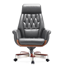 Mua Ghế văn phòng bọc da thật 50% chân hợp kim nhôm cao cấp