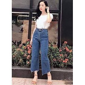 quần bò nữ ống rộng