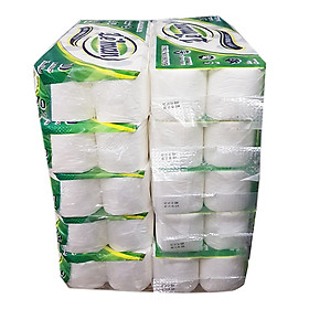 Cây giấy vệ sinh Leman Xanh Lá 3 lớp (100 cuộn)