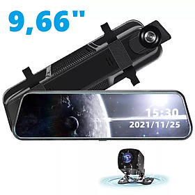 Mua Camera hành trình ô tô Gương chiếu hậu Z8 9.66 inch Full gương video 2K sắc nét - Camera kép trước và sau