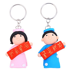 Móc Khóa Người Đôi Nam Nữ Dona Clay NĐNN02