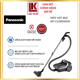 Mua Máy Hút Bụi Dạng Hộp Panasonic MC-CL609HN49 - Công suất 2200W - Công nghệ gió xoáy cực đại - Bộ lọc HEPA & lưới lọc hiện đại - Sản xuất tại Malaysia - Hàng chính hãng - Bảo hành 12 tháng