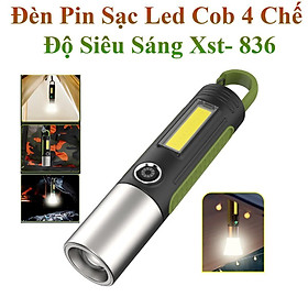 Mua Đèn Pin Sạc Led Cob 4 Chế Độ Siêu Sáng Xst- 836 Dài 17Cm Có Móc Treo