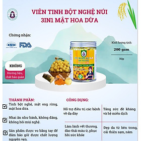 Tinh bột nghệ dạng viên Hộp 200g Cô gái BH.NÔNG