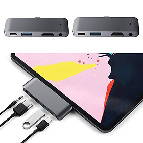 2x USB Hub For Pro Type-C Adapter With USB-C PD Charging Port