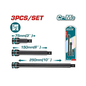 BỘ 3 THANH NỐI DÀI TÁC ĐỘNG DR.1/2 INCH THISEB12031 TOTAL -HÀNG CHÍNH HÃNG
