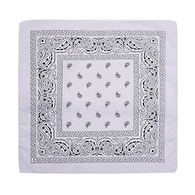 Bộ sưu tập khăn vuông cotton bandana turban XO Vintage BDN01 54x54cm - BDN01.9 Trắng