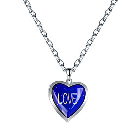 Love Heart Mood Necklace Fashion with Photo Frame for Anniversary Women Her