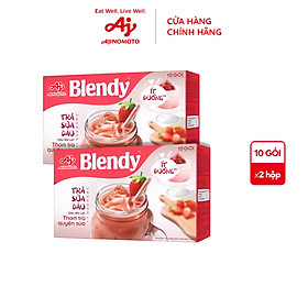 Combo 2 hộp Trà sữa Dâu Blendy 180g