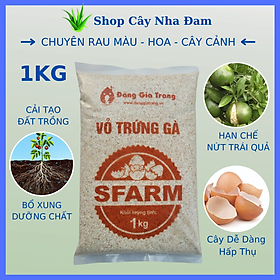 Vỏ Trứng Gà Đã Xử Lý Giúp Cây Khoẻ Mạnh, Hạn Chế Côn Trùng, Sâu Bệnh Cho Mọi Cây Trồng (Gói 1KG)