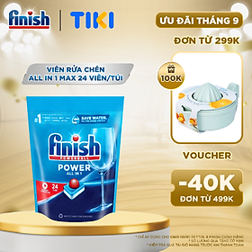 Viên rửa chén bát Finish All in one Max 24 viên