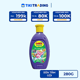 Chai Sữa Tắm Gội cho bé Carrie Junior hương trái cây thiên nhiên 280g