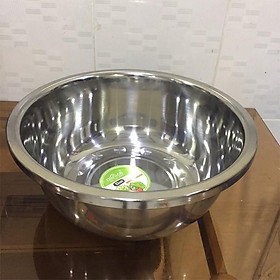 THAU Thau inox rửa rau, củ, quả dày đẹp size 32cm hàng Cao Cấp