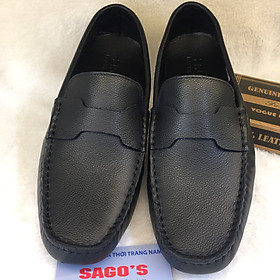 Giày mọi nam giày lười nam da bò cao cấp mềm êm chân giày Sago’s-M013
