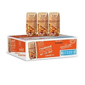 Thùng Sữa Hạnh Nhân Nguyên Chất 137 DEGREES 180ml (Thùng 36 hộp)
