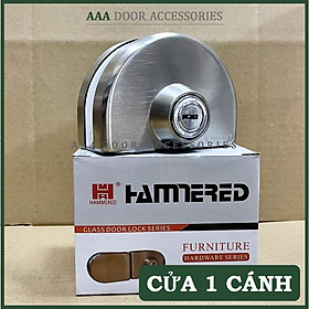 Khoá kính bán nguyệt đơn/đôi cửa lùa kính cường lực 8-12mm