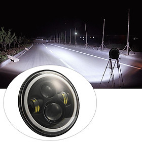 7" Round LED Headlights 200W Halo Headlight Angel Eye Ring High Low Beam for Jeep Wrangler Unlimited JK 4 Door CJ 5 8 7