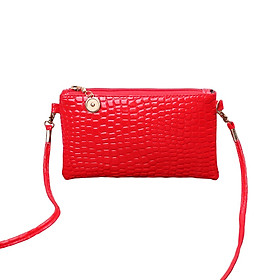 Ladies Women  Bag Mobile   Bag Handbag PU Leather Red