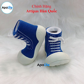 Attipas Sneaker - Blue/ AT044 - Giày tập đi cho bé trai /bé gái từ 3 - 24 tháng nhập Hàn Quốc: đế mềm, êm chân & chống trượt