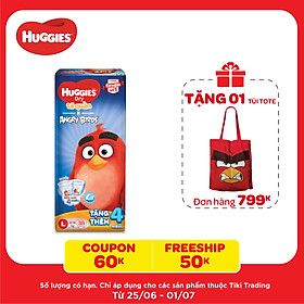Tã Quần Huggies Dry gói trung Angry Birds phiên bản giới hạn L38 (38 Miếng) - Tặng 4 miếng
