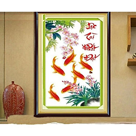 Mua Tranh thêu chữ thập Lộc Tài Phát Đạt (40*70cm) chưa thêu