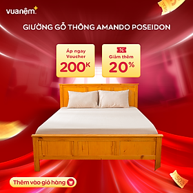 Mua Giường gỗ thông Amando Poseidon 100% gỗ thông tự nhiên  vững chãi  bền bỉ với thời gian  hỗ trợ lắp đặt Hà Nội  Hồ Chí Minh