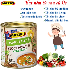 Hạt nêm hữu cơ Massel Úc 100% từ rau củ và thảo mộc - Giúp món ăn thơm ngon, tiện lợi, bảo vệ sức khỏe - Dùng nấu ăn dặm cho bé, món chay, món mặn cho cả gia đình 