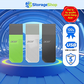 USB Acer UP300 tốc độ đọc/ghi lên đến 120 MB/s - Hàng chính hãng bảo hành 5 năm - Thiết bị lưu trữ dung lượng 8GB - 1TB - 64GB - Trắng