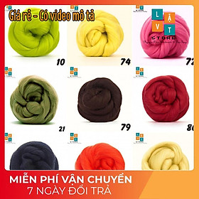 Bảng màu LEN CHỌC - LEN THÔ - Needle Felting để làm đồ thủ công 4