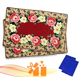 Mua SET 2 THẢM HOA 3D SANG CHẢNH 40x60cm TẶNG HAI THẢM SAN HÔ SIÊU THẤM