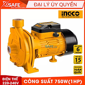 Máy bơm li tâm INGCO CPM7508 công suất 750W(1HP) - Có chiều cao bơm tối đa 30m, độ hút sâu tối đa 8m - Chính hãng