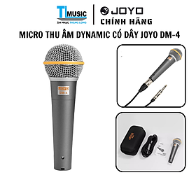 Micro JOYO DM-1 / DM-4 Vocal Dynamic Supercardioid Chống Hú Kèm Cáp 5m Túi Đựng Karaoke - Hàng chính hãng