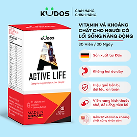 TPBVSK Viên uống KUDOS ACTIVE LIFE bổ sung vitamin tổng hợp và nhân sâm (30 viên/hộp)