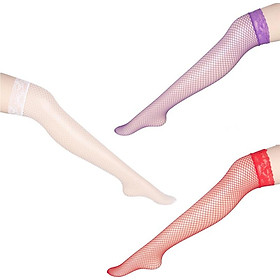 Combo 3 đôi tất lưới quá đầu gối mắt vừa