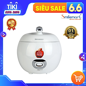 Mua Nồi Cơm Điện Sharp KS-A08V-WH (0.72 lít) - Trắng - Hàng Chính Hãng