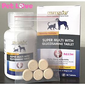 5 viên Natural Pet bổ sung dinh dưỡng và Glucosamine hỗ trợ xương khớp cho chó mèo