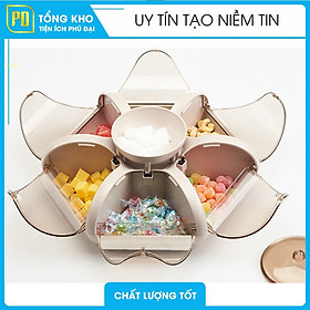 Mua FREESHIP Khay Mứt Tết Đựng Bánh Kẹo Cao Cấp  Sang Trọng 6 Cánh Hoa Tự Bung  khay đựng bánh kẹo tết
