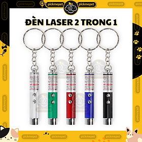 Đèn Laser Cho Chó Mèo, 2IN1, Tích Hợp Đèn Pin, Tặng Kèm Pin, Có Thể Treo Móc Khóa