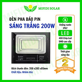 Đèn Năng Lượng Mặt Trời MIFIDI Đèn Pha Báo Pin 200W ánh sáng trắng cực