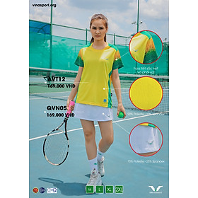 [MUA 1 TẶNG 1] SET BỘ THỂ THAO NỮ VNAWAVT12 VINA AUTHENTIC CAO CẤP, CO GIẢN, THẤM HÚT MỒ HÔI, THOẢI MÁI, CHUẨN FORM