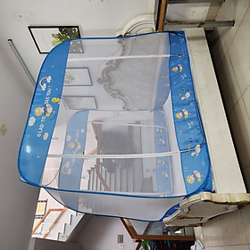 Mua Mùng chụp tự bung ĐỈNH VUÔNG 2 CỬA cao cấp Mộc Miên - Rất rộng thoáng dùng cực bền