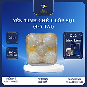 Yến tinh chế 1 lớp sợi 4-5 tổ 25gr - Tổ yến nguyên chất không pha trộn - Không tẩm đường - Tặng kèm phụ gia chưng yến - Yến sào Đỗ Thị Toán