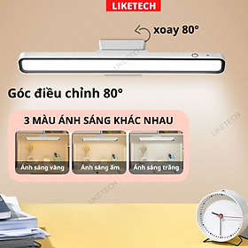 Mua Đèn học chống cận điều chỉnh linh hoạt 32cm  đèn Led gắn bàn học tích điện đa năng điều chỉnh xoay 80 độ Liketech
