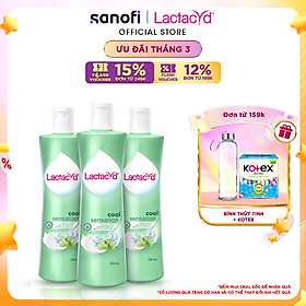 Bộ 3 DDVS Phụ Nữ Lactacyd Cool Sensation 250ml Mát Lạnh & Sạch Thoáng Dài Lâu