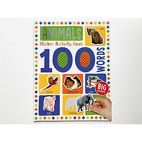100 Animals Sticker Activity Book - Miếng Chủ Đề 100 Từ Vựng Đầu Tiên Về Động Vật Cho Bé.